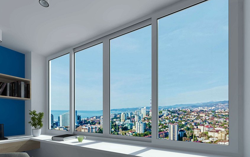 Остекление с раздвижным открыванием створок, г. Москва